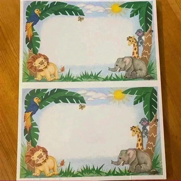 Printable Jungle Invitations or announcements - Picture 1 of 6